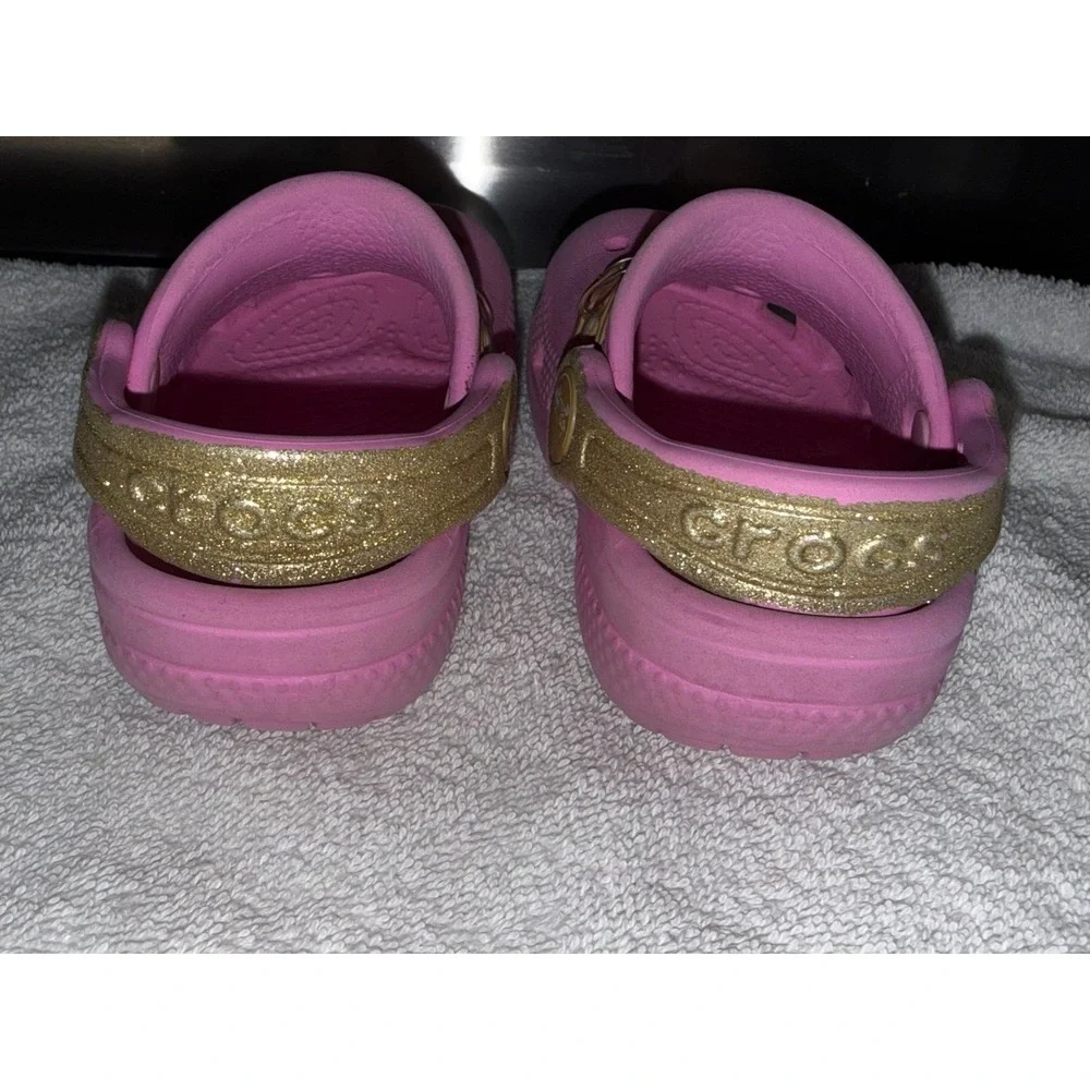 Girls Disney Princess Crystal Pink Crocs Size‎ Child 4